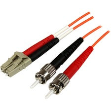 StarTech.com 1m OFNP Plenum Multimode 50/125 Duplex Fiber Patch Cable LC - ST 3.30 ft Fiber Optic Network Cable for Network Device - First End: 2 x LC Network - Male - Second End: 2 x ST Network - Male - 10 Gbit/s - Patch Cable - OFNP, CMP, Plenum - 50/12
