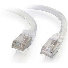 C2G 35ft Cat6 Snagless Shielded (STP) Network Patch Cable - White 35 ft Category 6 Network Cable for Network Device - First End: 1 x RJ-45 Network - Male - Second End: 1 x RJ-45 Network - Male - Patch Cable - Shielding - Gold, Nickel Plated Connector - Wh