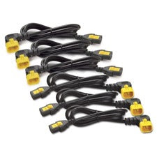 APC by Schneider Electric Power Cord Kit (6 EA), Locking, C13 TO C14 (90 Degree), 0.6m For PDU - Black - 1.97 ft Cord Length - IEC 60320 C13 / IEC 60320 C14 - 1