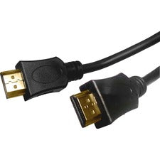 Compucessory HDMI A/V Cable 12 ft HDMI A/V Cable for Desktop Computer, Monitor, TV, Audio/Video Device, Notebook - First End: 1 x HDMI Digital Audio/Video - Male - Second End: 1 x HDMI Digital Audio/Video - Male - Black - 1 Each