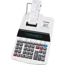 Canon MP27DII Print Calculator Dual Color Print - Dot Matrix - 4.8 lps - Heavy Duty, Extra Large Display, Auto Power Off, Clock, Calendar, Sign Change, Item Count - 12 Digits - Fluorescent - AC Supply Powered - 3" Height x 8.9" Width x 13" Depth - Beige -