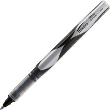 Integra Liquid Ink Rollerball Pens 0.7 mm Fine Pen Point - Black Ink - Black Barrel - Metal Tip - 1 Dozen