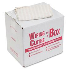 Office Snax Multipurpose Cotton Wiping Cloths For Multipurpose - Lint-free, Absorbent, Washable, Reusable - White, Red - 1 Box