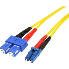 StarTech.com 7m Single Mode Duplex Fiber Patch Cable LC-SC 22.97 ft Fiber Optic Network Cable for Network Device - First End: 2 x LC Network - Male - Second End: 2 x SC Network - Male - Patch Cable - Yellow - 1 Each