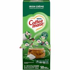 Coffee mate Irish Creme Nondairy Liquid Creamer Singles Irish Cream Flavor - 0.38 fl oz (11 mL) - 50 Serving - 50 / Box