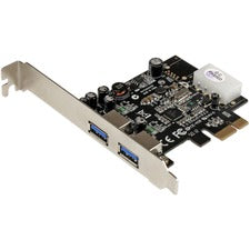 StarTech.com 2 Port PCI Express PCIe SuperSpeed (5Gbps) USB 3.0 Card Adapter with UASP PCI Express x1 - Plug-in Card - 2 USB Port(s) - UASP Support - PC, Linux