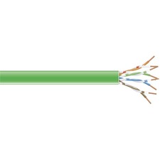 Black Box CAT6 250-MHz Solid Bulk Cable 1000 ft Category 6 Network Cable for Network Device - First End: Bare Wire - Second End: Bare Wire - CM - 24 AWG - Green - 1 Each