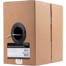 StarTech.com 1000 ft Roll of Gray Plenum CMP Cat5e Solid UTP Bulk Cable 1000 ft Category 5e Network Cable for Network Device - First End: Bare Wire - Second End: Bare Wire - 1 Gbit/s - CMP, Plenum, FT6 - 24 AWG - Gray - 1 Each - TAA Compliant