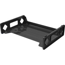 Deflecto Sustainable Office Stackable Desk Tray 2.75" Height x 13" Width x 9" Depth - Desktop - Durable, Stackable - 30% Recycled - Black - Plastic - 1 Each