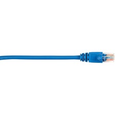 Black Box Cat.5e Patch Network Cable 2 ft Category 5e Network Cable for Network Device - First End: 1 x RJ-45 Network - Male - Second End: 1 x RJ-45 Network - Male - 1 Gbit/s - Patch Cable - Gold Plated Contact - CM - 26 AWG - Blue - 1 Each