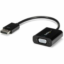 StarTech.com - DisplayPort to VGA Adapter 1 x 20-pin DisplayPort 1.2 Digital Audio/Video - Male - 1 x 15-pin HD-15 VGA - Female - 2048 x 1152 Supported - Black - 1 Each