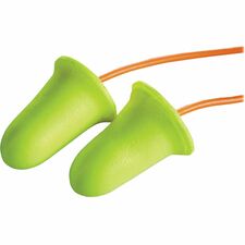 E-A-R soft FX Corded Earplugs Noise Protection - Foam, Polyurethane - Yellow - Disposable, Corded - 2/Pair - 200 / Box