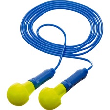 E-A-R Push-Ins Corded Earplugs Noise Protection - Foam, Polyurethane - Yellow - Corded, Comfortable, Disposable - 2/Pair - 200 / Box