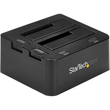 StarTech.com Drive Dock SATA/600 - USB 3.0 Type B Host Interface - UASP Support External - Black 2 x HDD Supported - 2 x SSD Supported - 2 x Total Bay - 2 x 2.5"/3.5" Bay - Plastic