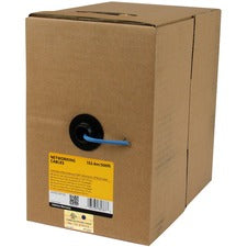 StarTech.com 500 ft Roll of Blue Plenum CMP Cat5e Solid UTP Bulk Cable 500 ft Category 5e Network Cable for Network Device - First End: Bare Wire - Second End: Bare Wire - 1 Gbit/s - CMP, Plenum, FT6 - 24 AWG - Blue - 1 Each - TAA Compliant