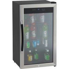 Avanti BCA306SSIS 3.0 Cubic Foot Beverage Cooler 3 ft³ - Auto-defrost - Auto-defrost - Reversible - 3 ft³ Net Refrigerator Capacity - 120 V AC - Silver - LED Light