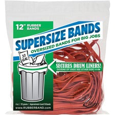 Alliance Rubber SuperSize Industrial-Strength Large Rubber Bands Size: Large - 12" Length x 0.3" Width - Reusable, Heavy Duty, Environmentally Friendly, Elastic, Strong, Stretchable - Latex - Red - 18 / Pack