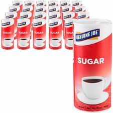 Genuine Joe Sugar 20 oz (567 g) - Natural Sweetener - 3/Pack - 8 / Carton