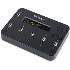 StarTech.com Standalone 1:5 USB Flash Drive Duplicator and Eraser - Flash Drive Copier 1 to 5 Standalone USB Flash Drive Duplicator/Eraser, Cloner/Sanitizer; Supports USB 3.0/2.0 Thumb Drives; Up to 1.5 GB/min System-and-File and Sector-by-Sector Copy; Si