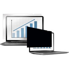 Fellowes PrivaScreen Blackout Privacy Filter Crystal Clear, Black For 14" Widescreen LCD Notebook - 16:9 - Fingerprint Resistant, Scratch Resistant - Polyethylene - 1 Each - TAA Compliant