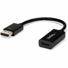 StarTech.com DisplayPort to HDMI Active Adapter 1 x 20-pin DisplayPort 1.2 Digital Audio/Video - Male - 1 x 19-pin HDMI 1.4 Digital Audio/Video - Female - Black - 1 Each