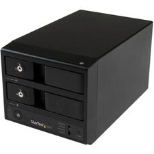 StarTech.com USB 3.0/eSATA Dual 3.5" SATA HDD Trayless Enclosure 2 x HDD Supported - 8 TB Supported HDD Capacity - Serial ATA/600 Controller - RAID Supported - 0, 1, Concatenation, JBOD RAID Levels - 2 x Total Bays - 2 x 3.5" Bay - 1 USB Port(s) - 1 USB 3