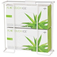 Medline Horizontal-Mount Wire Double Glove Box Holder Horizontal - White - 2 / Pack