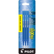 Pilot FriXion Gel Ink Pen Refills 0.70 mm , Fine Point - Blue Ink - Eco-friendly, Wear Resistant, Tear Resistant, Erasable - 3 / Pack