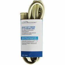 Compucessory Heavy Duty Indoor Extension Cord 14 Gauge - 125 V AC / 15 A - Beige - 9 ft Cord Length - 1 Each