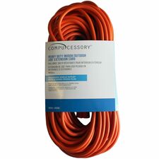 Compucessory Heavy-duty Indoor/Outdoor Extension Cord 16 Gauge - 125 V AC / 13 A - Orange - 100 ft Cord Length - 1 Each