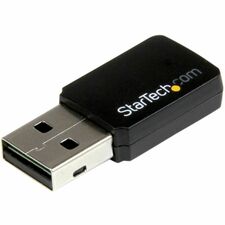 StarTech.com IEEE 802.11ac Wi-Fi Adapter for Desktop Computer, Notebook USB 2.0 - 433 Mbit/s - 2.48 GHz ISM - 5.83 GHz UNII - External