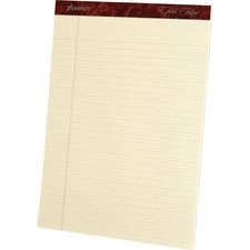 Ampad Gold Fibre Legal Rule Retro Writing Pads 50 Sheets - Wire Bound - 0.34" Ruled - 20 lb Basis Weight - 8 1/2" x 11 3/4" Sheet Size - Ivory Paper - Micro Perforated, Easy Tear, Chipboard Backing, Heavyweight - 4 / Pack