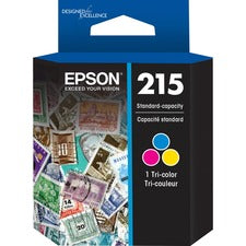 Epson 215 Original Inkjet Ink Cartridge - Tri-color - 1 Each 215 Pages