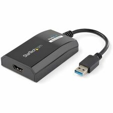 StarTech.com USB 3.0 to HDMI Adapter 1 x 9-pin USB 3.0 Type A - Male - 1 x 19-pin HDMI Digital Audio/Video - Female - Black - 1 Each