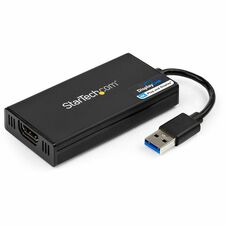 StarTech.com USB 3.0 to HDMI External Video Card 1 x 9-pin USB 3.0 Type A - Male - 1 x 19-pin HDMI Digital Audio/Video - Female - 1920 x 1080 Supported - Black - 1 Each - TAA Compliant