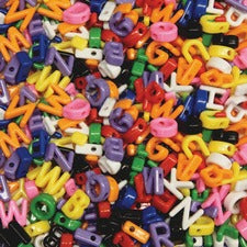 Creativity Street Upper Case Letter Beads Art Project, Fun and Learning, Jewelry - 288 Piece(s) - Assorted - 288 / Pack