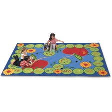 Carpets for Kids® Premium ABC Rectangle Caterpillar Rug 100" Length x 70" Width - Rectangle