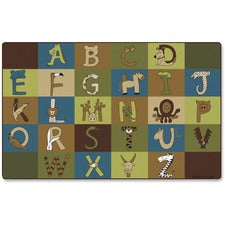 Carpets for Kids® Premium A-Z Animals Nature 12' Area Rug Area Rug - 12 ft Length x 90" Width - Rectangle - A to Z Animals - Nature