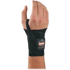 Ergodyne ProFlex 4000 Single-Strap Wrist Support - Right-handed Strap Mount - Black - 1 Each