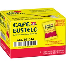 Café Bustelo® Ground Espresso Coffee Regular - Dark - 2 oz - Ground - 30 / Carton