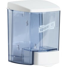 Genuine Joe 30 oz Soap Dispenser Manual - 30 fl oz Capacity - See-through Tank, Water Resistant, Soft Push - 1 Each