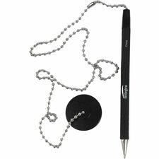 Integra Antimicrobial Rubber Barrel Counter Pen Black Ink - Rubber Barrel - 1 Each