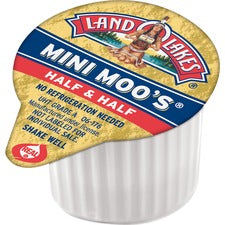 International Delight Land O Lakes Mini Moo's Half & Half Cream Singles 192 / Carton
