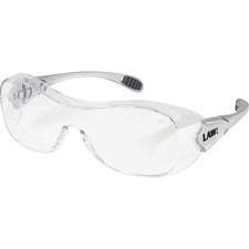 Crews Anti-fog Safety Glasses Ultraviolet Protection - Clear Lens - Steel Frame - Anti-fog, Non-slip, Scratch Resistant, Durable, Ratcheting Temple Design - 1 Each