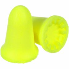 3M E-A-Rsoft FX Earplugs Recommended for: Automotive, Manufacturing, Military, Maintenance, Repair, Mining, Oil & Gas, Pharmaceutical, Transportation, Industrial - 33 - Noise Reduction Rating Protection - Polyurethane - Yellow - Uncorded, Insulated - 2/Pa