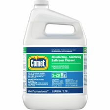 Comet Disinfecting Bathroom Cleaner For Multipurpose - 128 fl oz (4 quart) - Recommended For: Bacteria Remover, Stain Remover, Soap Scum Remover - Disinfectant, Non-abrasive, Pleasant Scent, Scrub-free - White - 1 Each