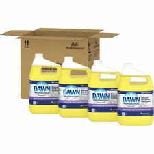 Dawn Manual Pot/Pan Detergent 128 fl oz (4 quart) - Lemon Scent - Long Lasting - Clear - 4 / Carton