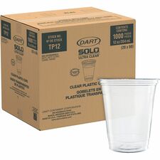 Solo Ultra Clear 12 oz Practical-Fill Cold Cups 12 fl oz - Clear - PETE Plastic - Cold Drink, Water, Juice, Soda - 50/Pack - 20 / Carton