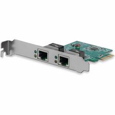StarTech.com Dual Port Gigabit PCI Express Server Network Adapter Card - PCIe NIC PCI Express x1 - 1.95 Gbit/s Data Transfer Rate - 2 Port(s) - 2 - Twisted Pair - 10/100/1000Base-T - Plug-in Card