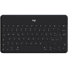 Logitech Ultra-Portable Bluetooth iPad Keyboard Wireless Connectivity - Bluetooth - Tablet, Smartphone, Smart TV, Tablet, Smartphone, iPhone, iPad, Apple TV - Mechanical Keyswitch - Black